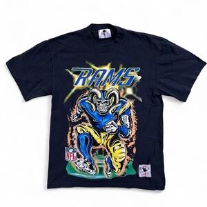 RARE Warren Lotas x MITCHELL & NESS x NFL LA Rams T-Shirt Size Small